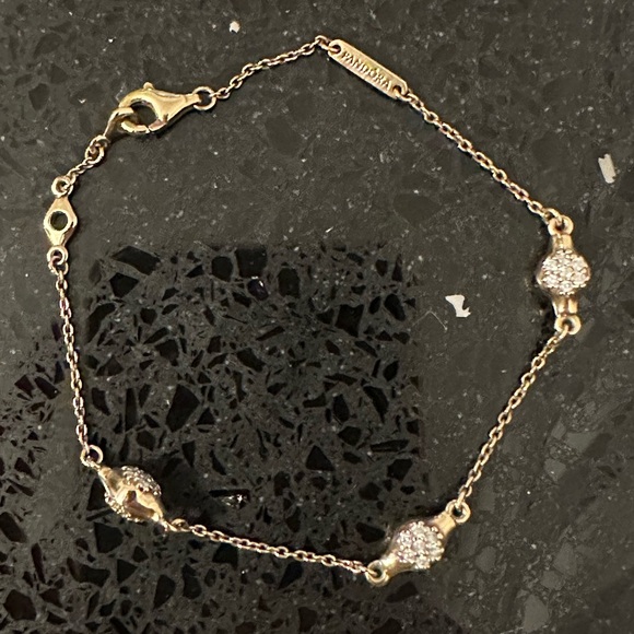 Pandora gold plated bracelet - Picture 1 of 3